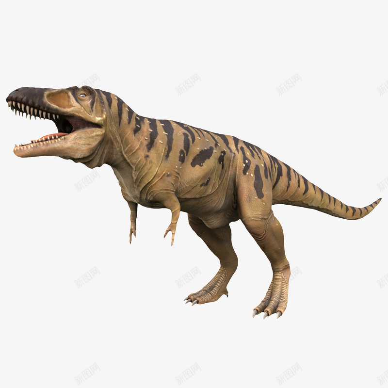 斑纹3D恐龙png免抠素材_88icon https://88icon.com 动物 恐龙 肉食动物