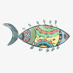 手机鱼泡泡图标手绘鱼矢量图图标高清图片