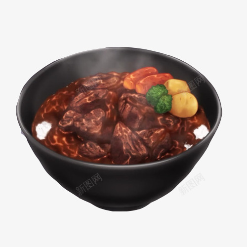 酱汁牛肉手绘画片psd免抠素材_88icon https://88icon.com 土豆 手绘美食 牛肉 肉食 酱汁肉