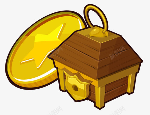金币箱小人游戏道具图标图标