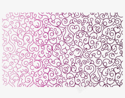 紫色线条心形底纹图案矢量图素材