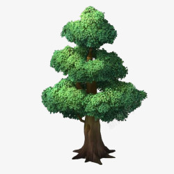 游戏树游戏中的立体树木高清图片