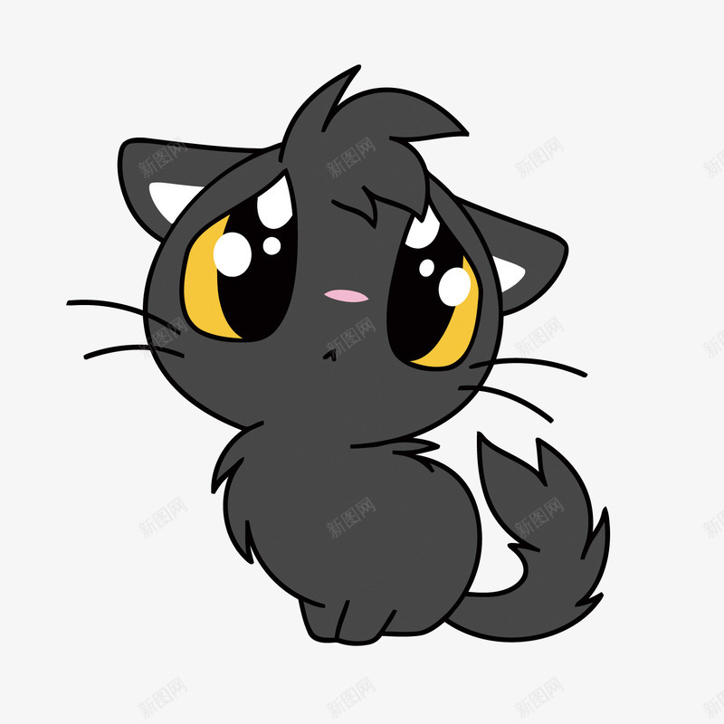 可怜的猫咪png免抠素材_88icon https://88icon.com PNG PNG免费下载 PNG图片 卡通 可怜 委屈 灰色 猫