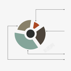 灰色圆形图表矢量图素材