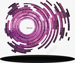 文案背景元素不规则圆环重复素材
