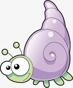 一个海螺海洋生物紫色海螺高清图片