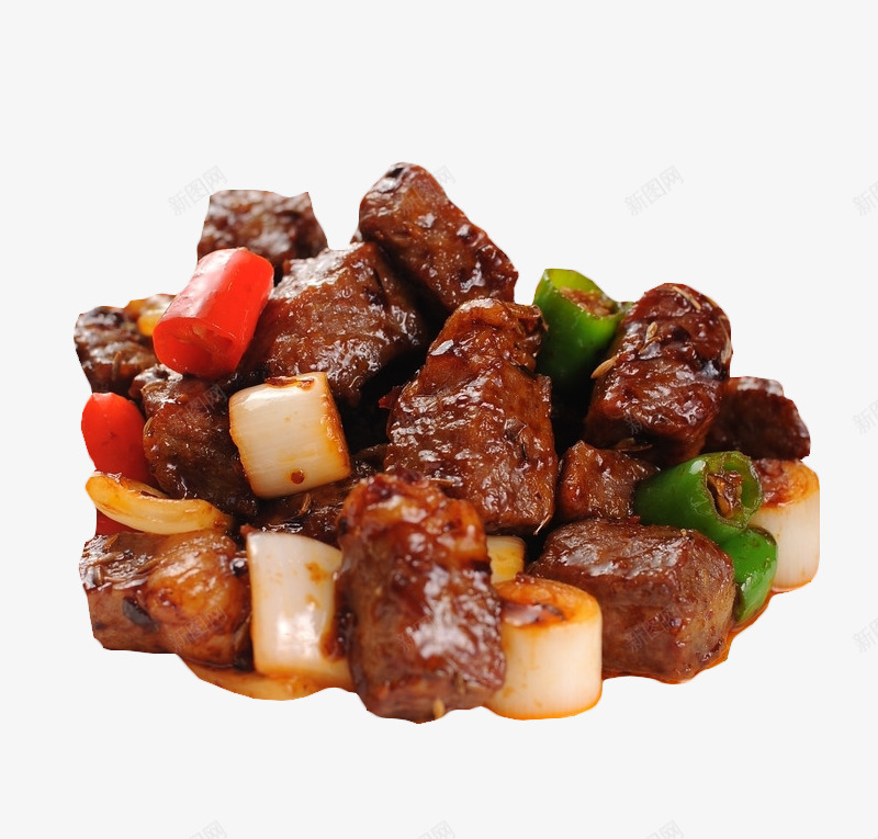 葱段酱汁孜然牛肉png免抠素材_88icon https://88icon.com 孜然牛肉 米椒 美味 美食 葱段 辣椒 酱汁 麻辣