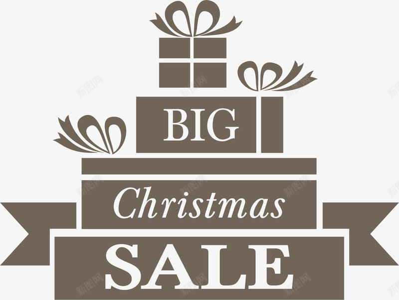 手绘棕色礼物盒png免抠素材_88icon https://88icon.com big christmas sale 手绘 棕色 礼物盒 蝴蝶结