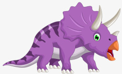 巨型动物紫色三角龙高清图片