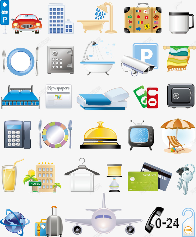 酒店用品png免抠素材_88icon https://88icon.com 3D 漂亮 高清