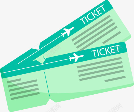 扁平化飞机票图标图标