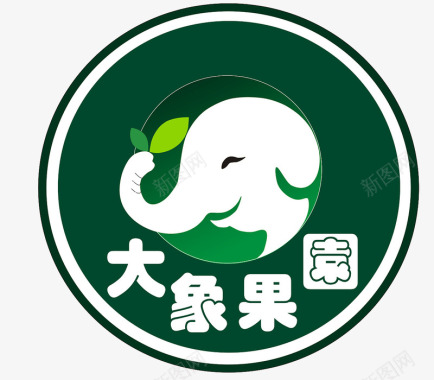 标识logo设计大象果园图标图标