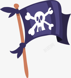 海盗旗子矢量图素材