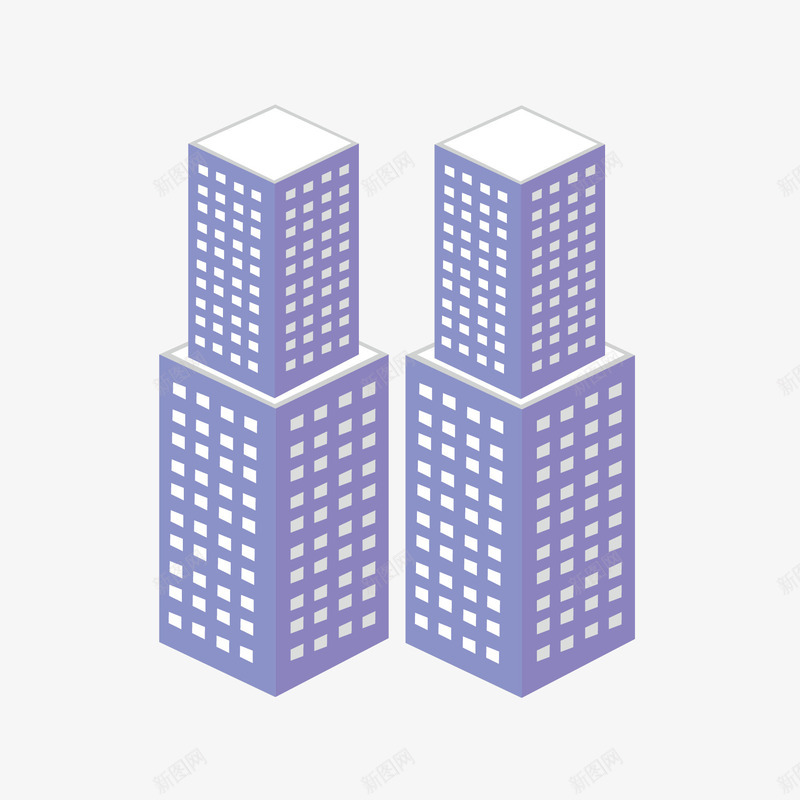 高层建筑png免抠素材_88icon https://88icon.com UI 办公楼 卡通 房子 手绘 楼房 紫色建筑