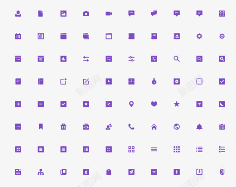 应用程序的UI紫色UI图标合集图标