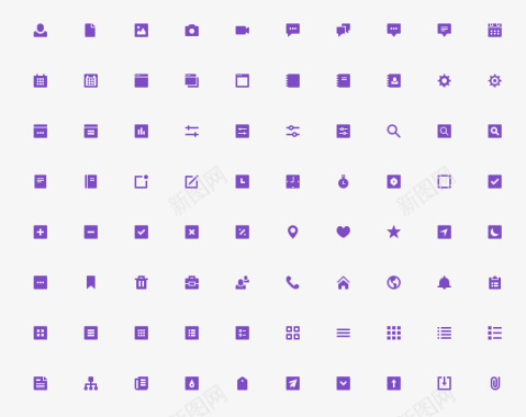新款合集紫色UI图标合集图标
