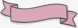 粉紫色手绘彩带标题框矢量图素材