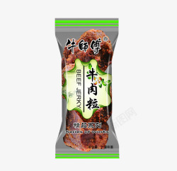 牛肉包装袋透明牛肉粒与包装高清图片