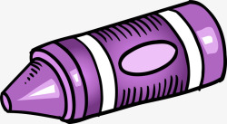 卡通蜡笔紫色装饰矢量图素材