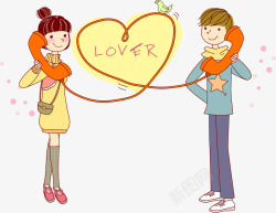 lover卡通情侣童话图案高清图片