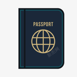 灰色创意护照元素矢量图素材