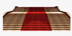 高档带红色地毯宽台阶素材