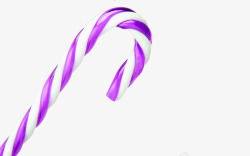 紫色简约拐杖棒棒糖装饰图案素材