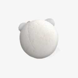 白色光滑圆形鹅卵石实物素材