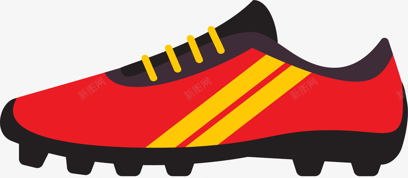 足球卡通手绘钉子鞋案矢量图图标图标