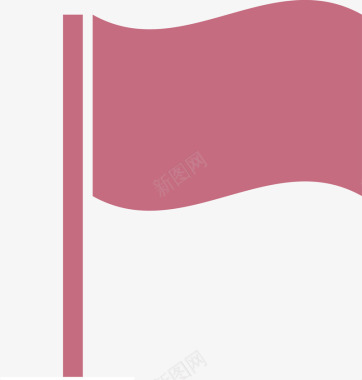 紫色飘曳旗子图图标图标