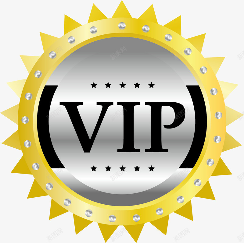 胸章VIP徽章金色徽章png免抠素材_88icon https://88icon.com VIP 徽章 胸章 金色徽章