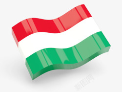 3D匈牙利国旗素材