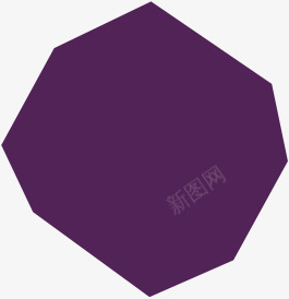 紫色不规则七边形png免抠素材_88icon https://88icon.com 不规则 紫色