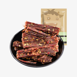 五香牛肉味香辣牛肉干高清图片