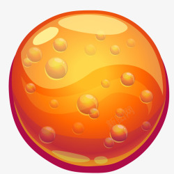 橙色按钮卡通游戏图标水滴纹按钮矢量图高清图片