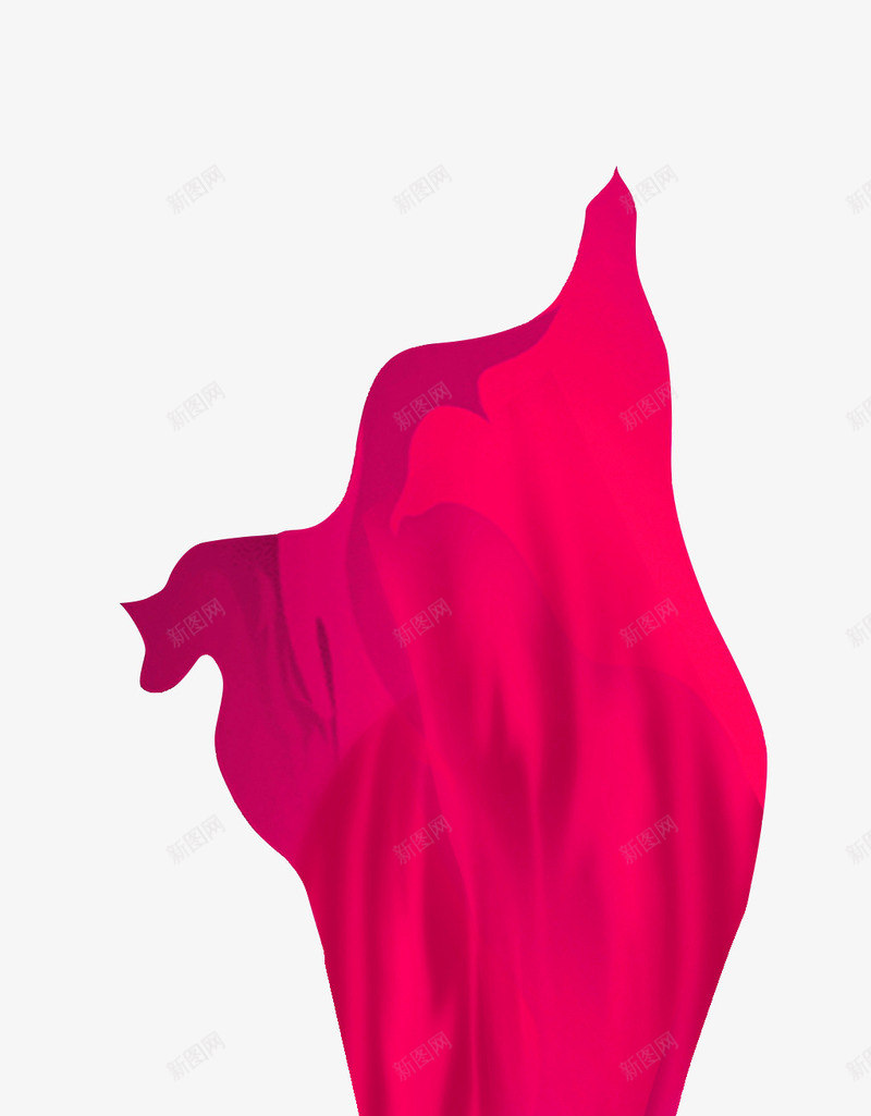 红色大气绸带装饰图案png免抠素材_88icon https://88icon.com 免抠PNG 大气 红色 绸带 装饰图案