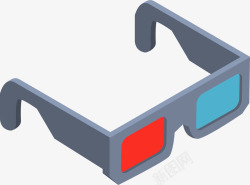 卡通电影3D眼镜矢量图素材