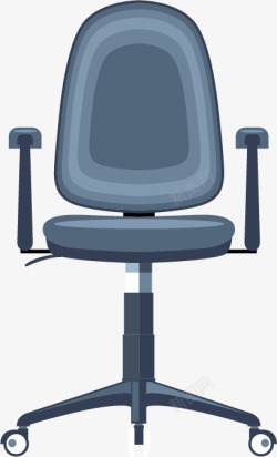 灰色转椅扁平化老板椅矢量图高清图片