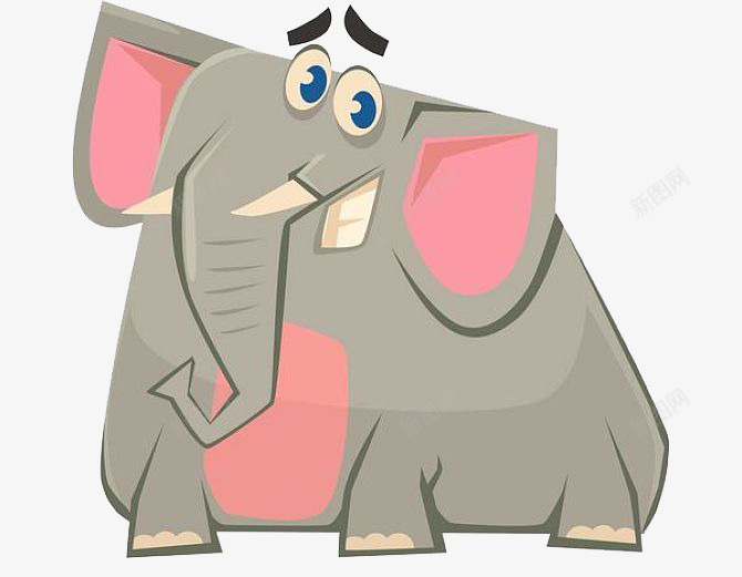 数字几何卡通大笨象png免抠素材_88icon https://88icon.com 免抠 几何 卡通版 大笨象 大象 大象鼻 简笔画