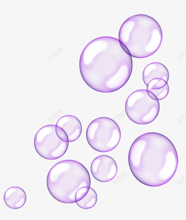 紫色气泡png免抠素材_88icon https://88icon.com 可爱 梦幻 气泡 泡泡 装饰