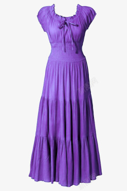 紫色优雅长裙素材