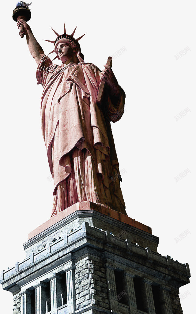 红色大气自由女神像装饰图案png免抠素材_88icon https://88icon.com 免抠PNG 大气 红色 自由女神像 装饰图案