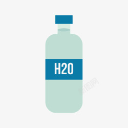 灰蓝色的瓶装水矢量图素材
