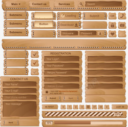 木纹UI木板样式网站界面高清图片