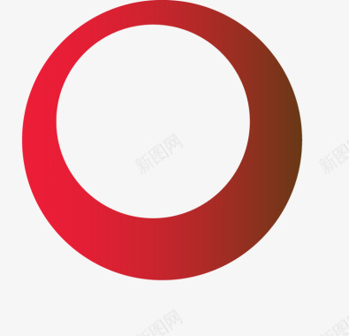 不规则渐变枚红色圆圈图标图标