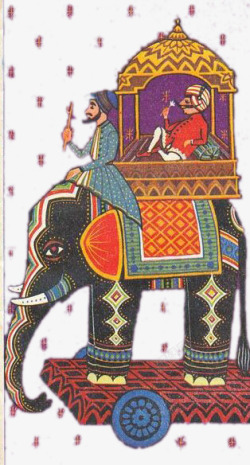 印度风情贵族与大象素材