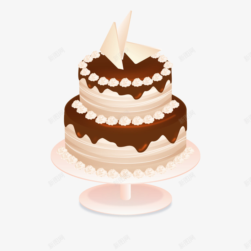 3D双层蛋糕矢量图ai免抠素材_88icon https://88icon.com PNG免抠图下载 奶油蛋糕 巧克力 甜点 生日蛋糕 装饰 矢量图