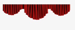 红色舞台装饰布帘帘头素材