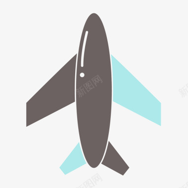 网页UI扁平化飞机矢量图图标图标