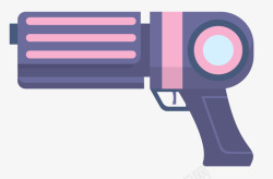 粉紫色卡通镭射枪矢量图素材
